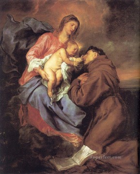 The Vision of Saint Anthony Baroque biblical Anthony van Dyck Oil Paintings
